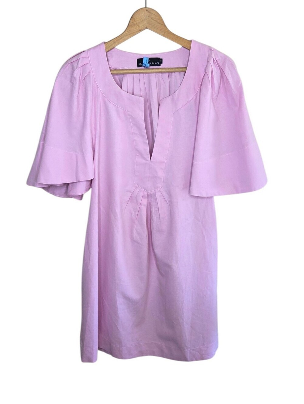 Pomander Place Tuckernuck Orchid Pink Finley Flutter Sleeve Mini Dress Sz Medium